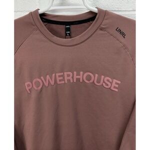 NWT UNRL Crossover Crewneck Fleece Sweatshirt Rosewood POWERHOUSE Logo / Men's L